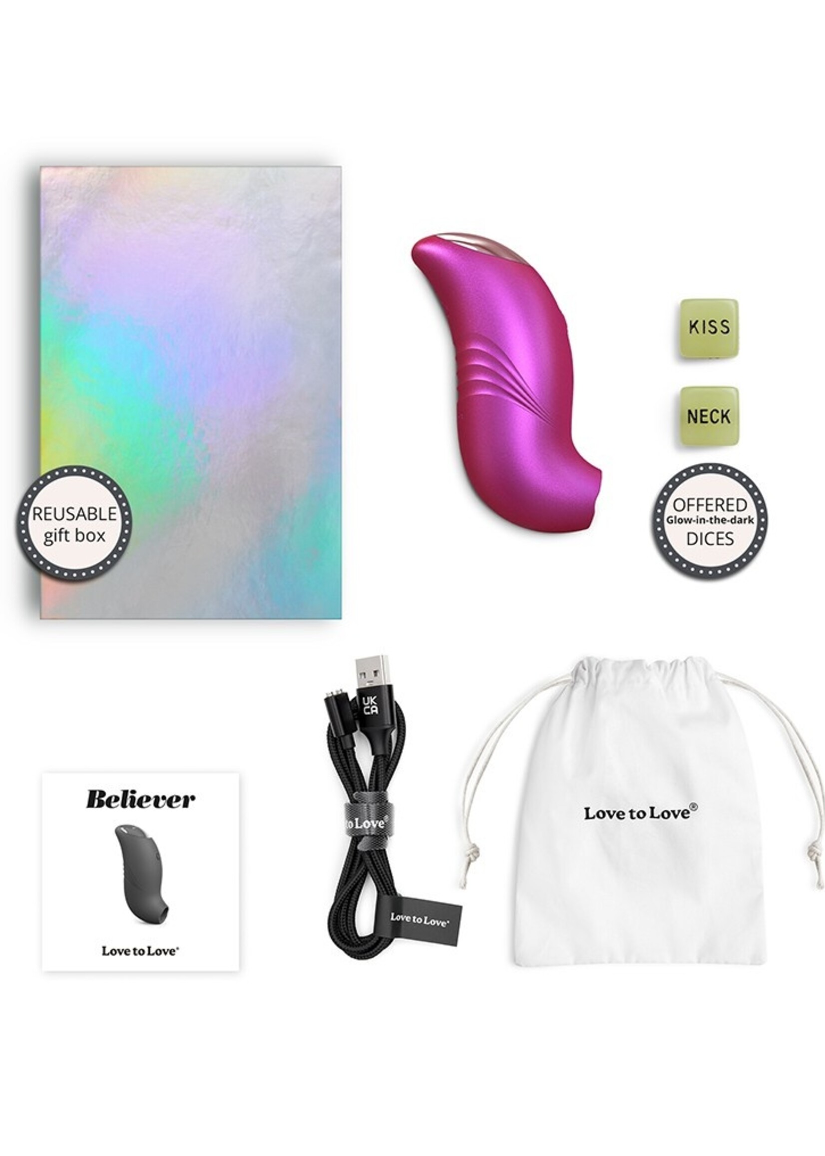 Love to Love Believer - Clitorisvibrator met flapperende technologie