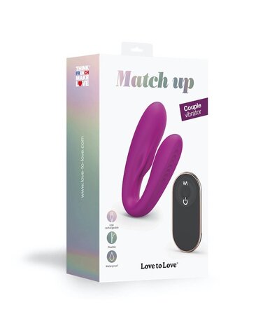 Love to Love Match Up - Vibrator voor stellen met afstandsbediening