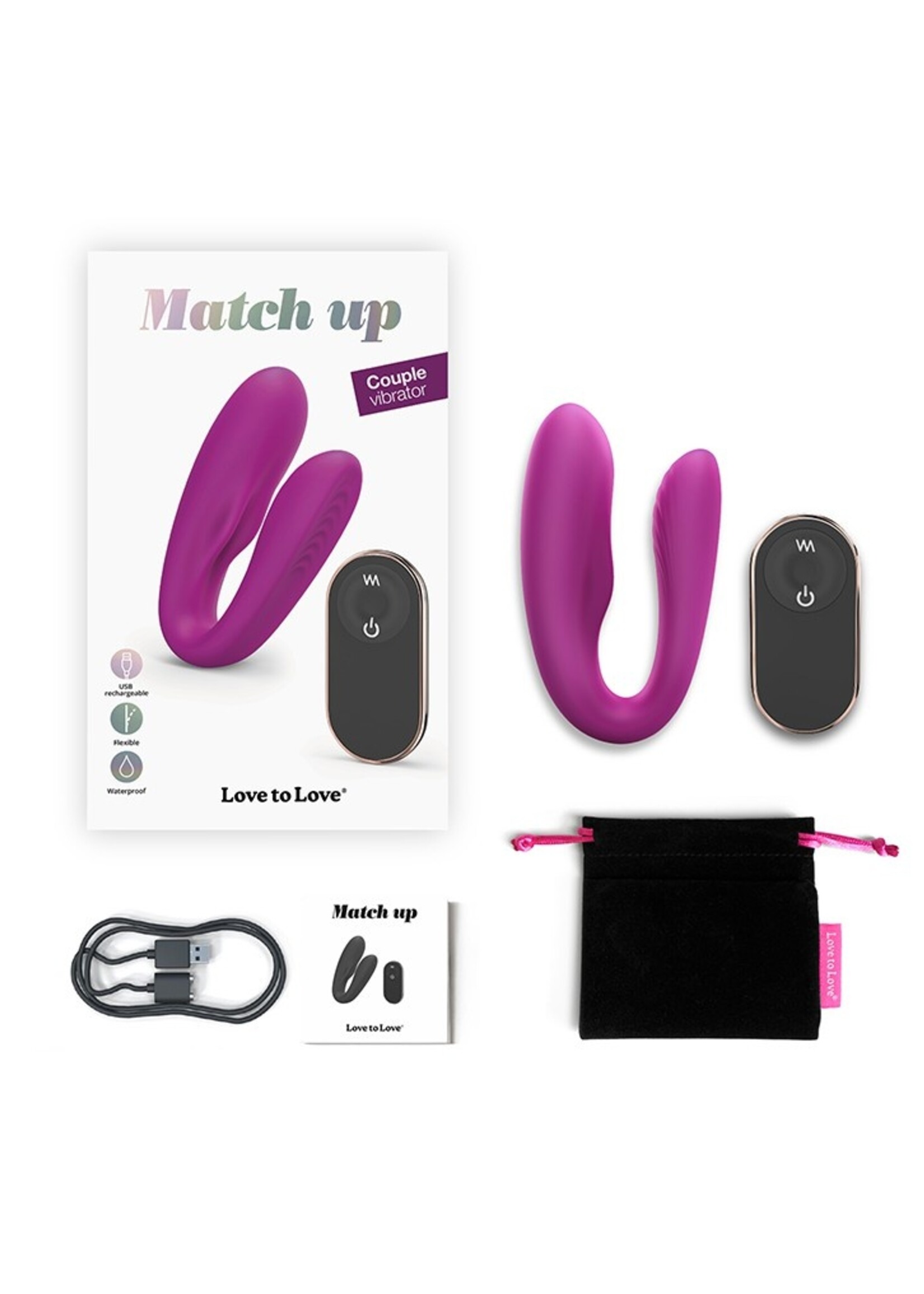 Love to Love Match Up - Rosa | Vibromasseurs pour couple
