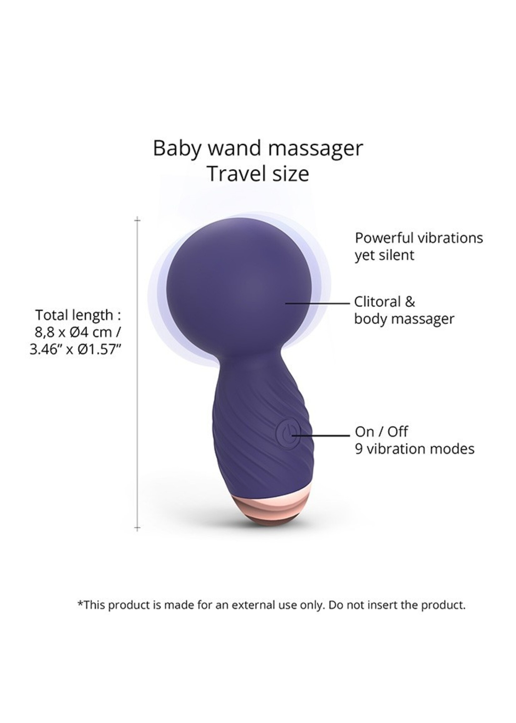 Love to Love Itsy Bitsy - massagestick met flexibele 360°-kop