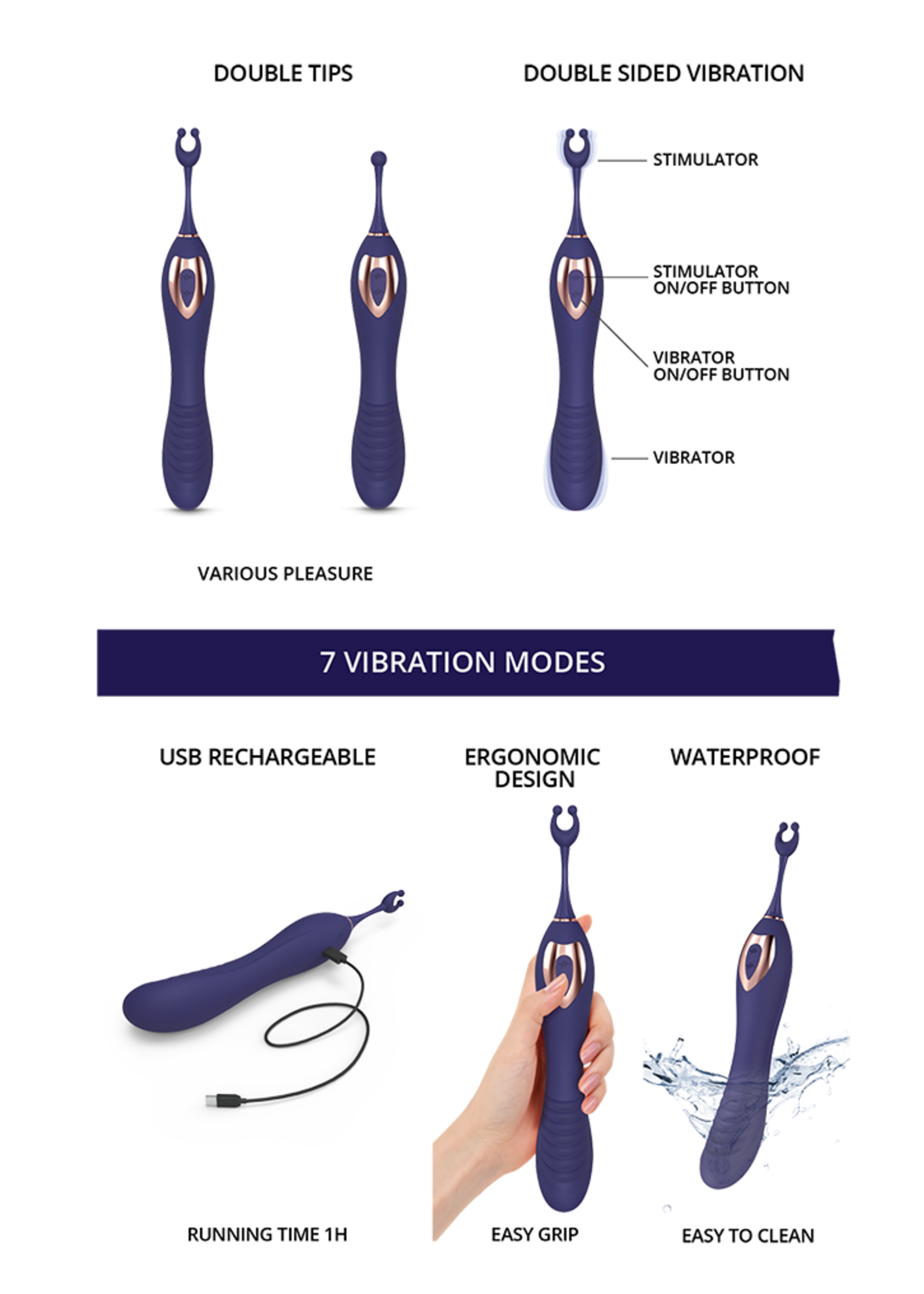 Love to Love Ô Mega - G-spot vibrator met dubbele stimulatie