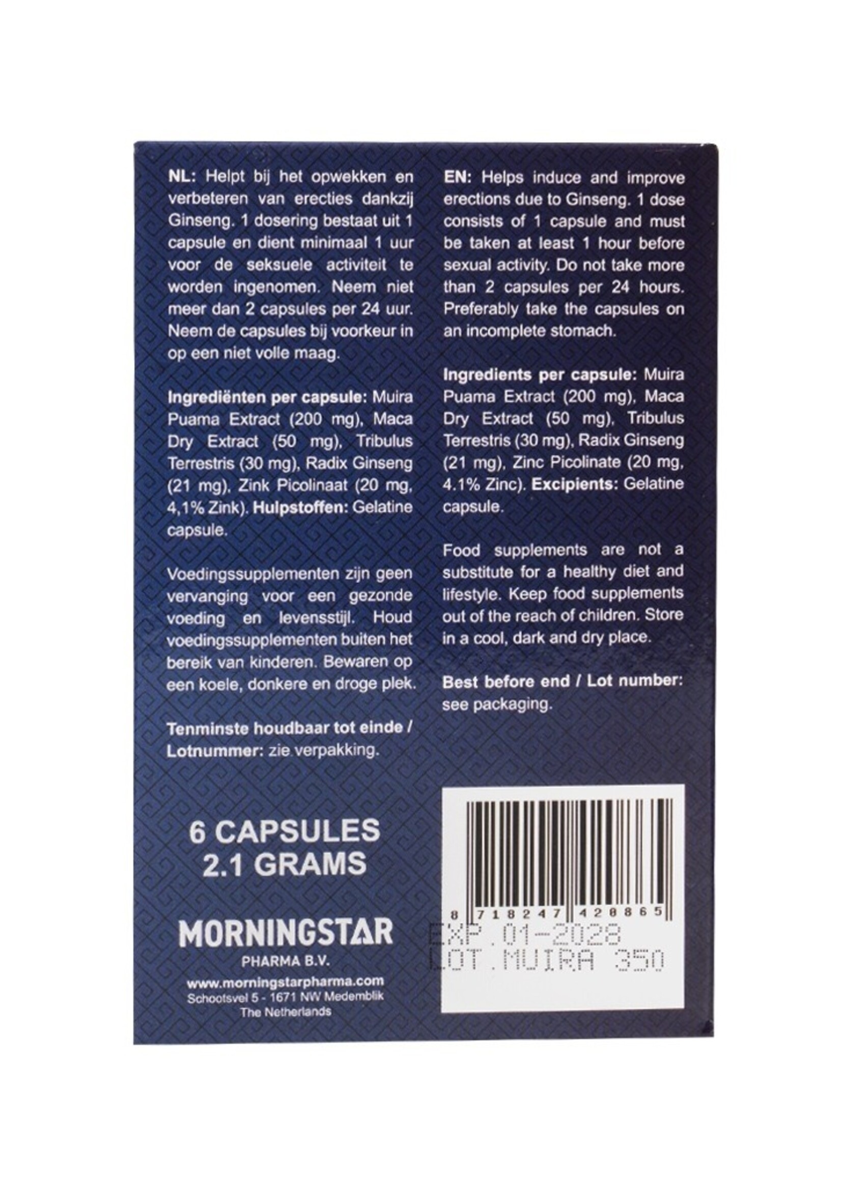Morningstar Libido Xtreme 2.0 - 36 g