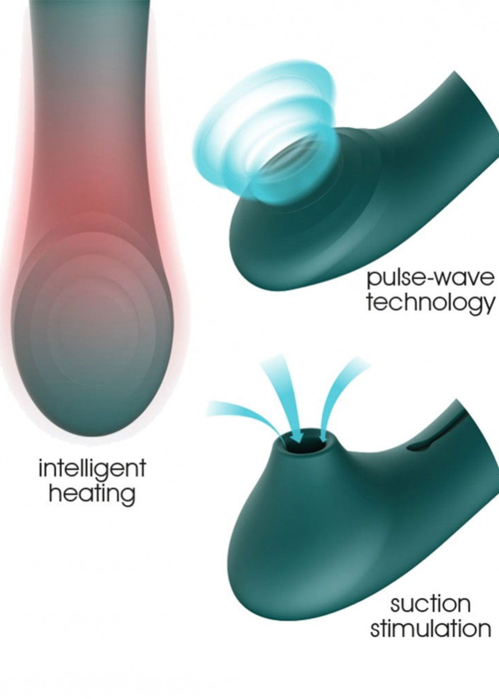 ZALO Queen Set - Vibrator met drukgolffunctie en app-bediening