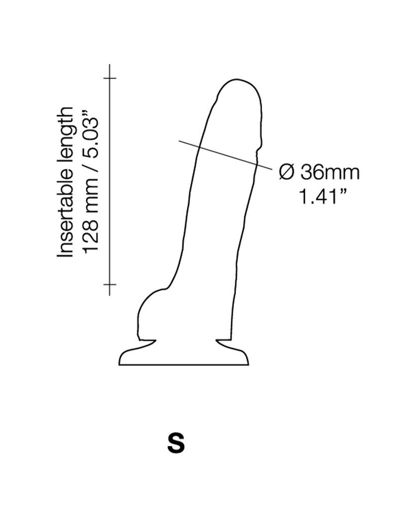 Strap-On-Me Realistischer Sliding Skin Dildo S - Realistischer Dildo 17 cm Ø3,6 cm