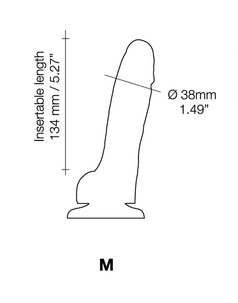 Strap-On-Me Strap-On-Me - Realistischer Sliding Skin Dildo - Größe M - Ø 3.8 x 18 cm