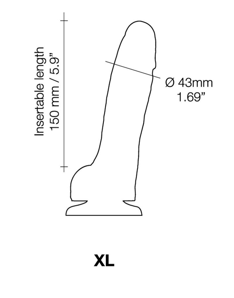 Strap-On-Me Realistische dildo met glijdende huid XL - Realistische dildo 19,8 cm Ø4,3 cm Strap-On-Me Realistische dildo met glijdende huid XL - Realistische dildo 19,8 cm Ø4,3 cm