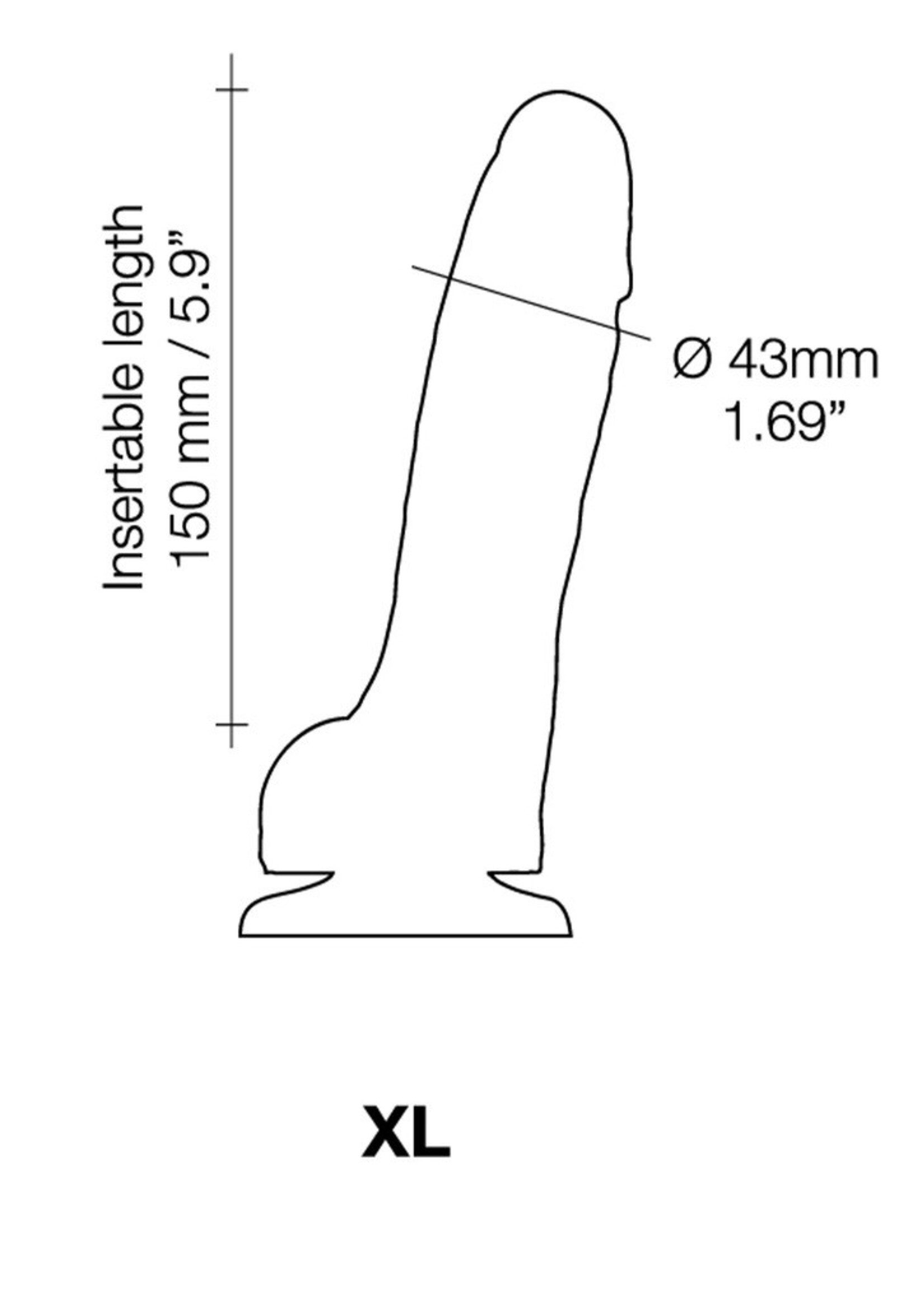 Strap-On-Me Realistischer Sliding Skin Dildo XL - Realistischer Dildo 19,8 cm Ø4,3 cm