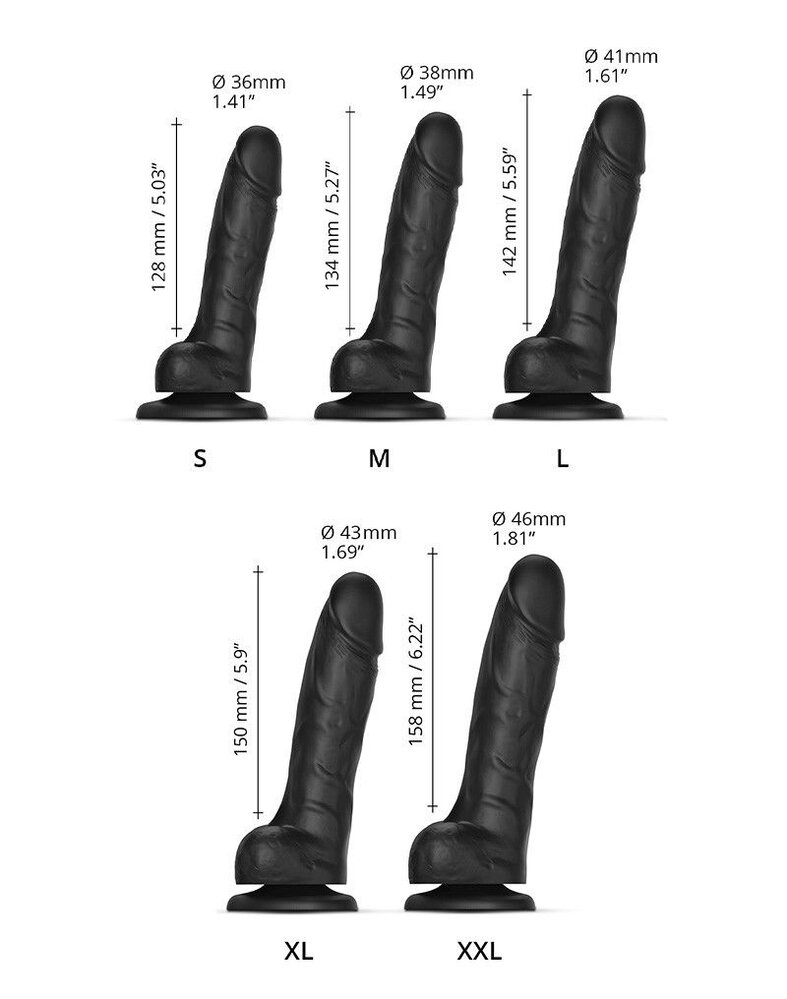 Strap-On-Me Realistische dildo met glijdende huid XXL - Realistische dildo 20,8 cm Ø4,6 cm Strap-On-Me Realistische dildo met glijdende huid XXL - Realistische dildo 20,8 cm Ø4,6 cm