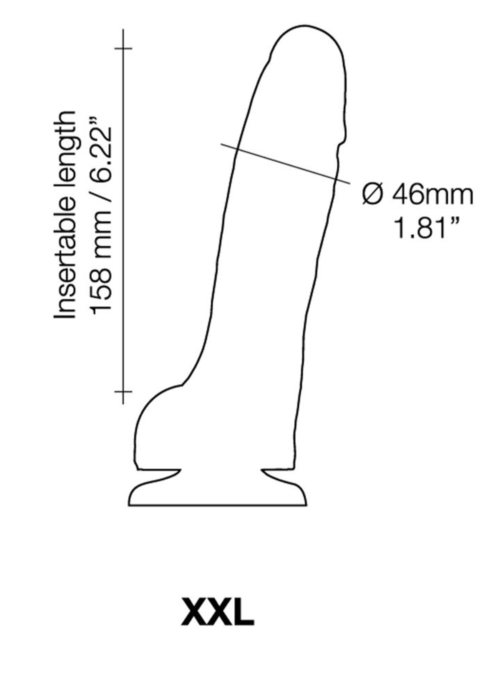 Strap-On-Me Realistischer Sliding Skin Dildo XXL - Realistischer Dildo 20,8 cm Ø4,6 cm