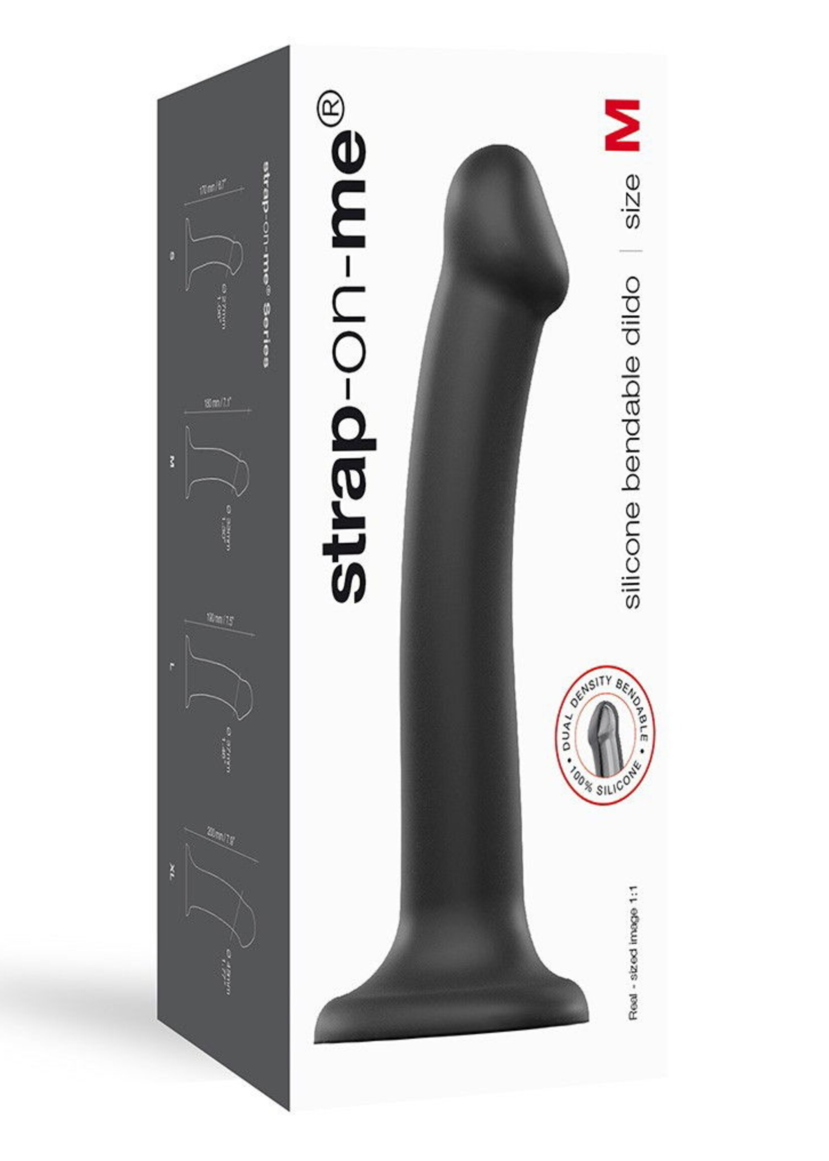 Strap-On-Me Dual Density Dildo M - Realistischer Dildo 18 cm Ø3,3 cm