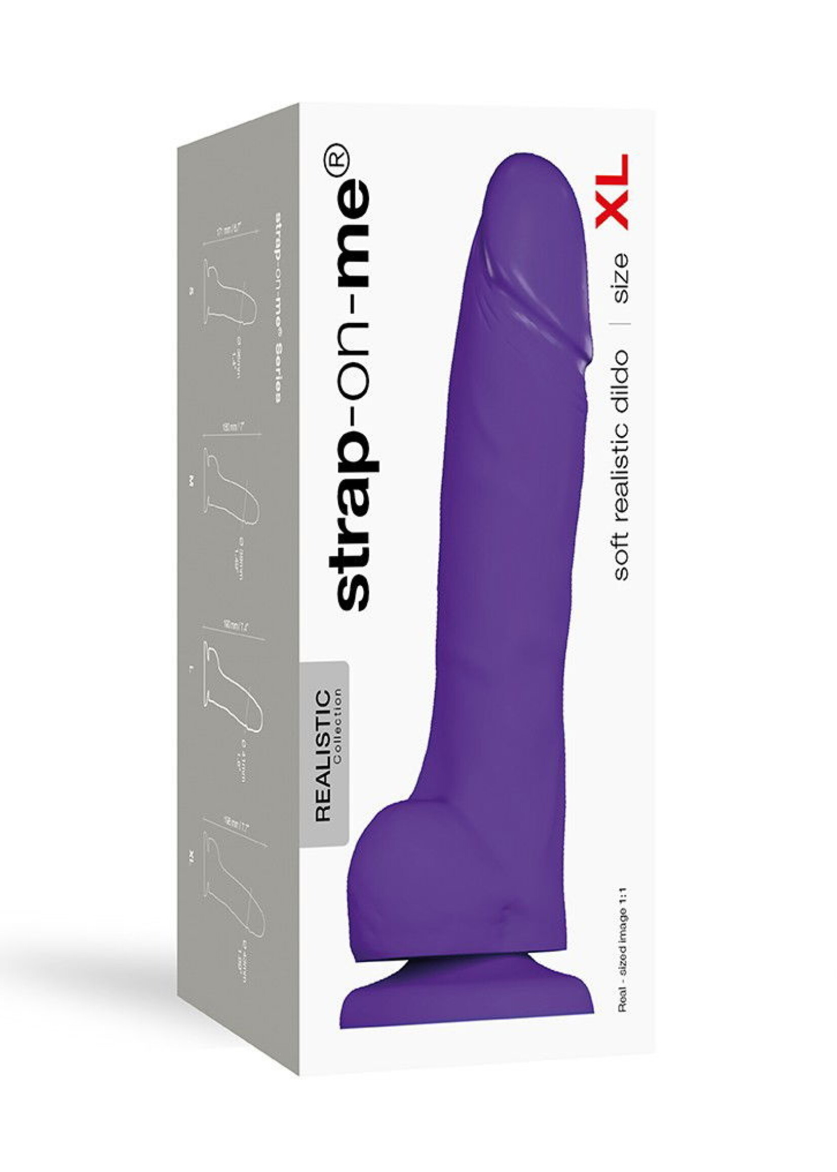 Strap-On-Me Soft Realistic Dildo - Taille XL - Ø 4.3 x 19.8 cm