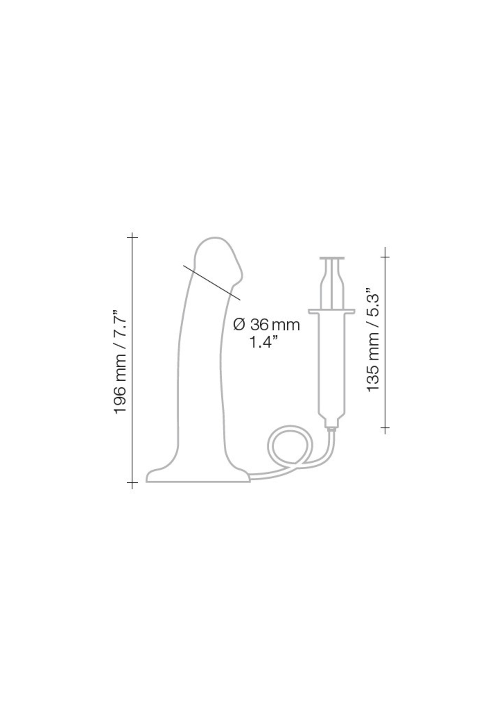 Strap-On-Me Squirting Cum Dildo L - Realistischer Dildo mit Spritzfunktion 19,6 cm Ø3,6 cm