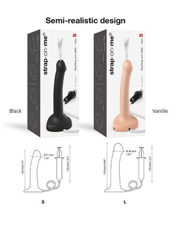 Strap-On-Me Squirting Cum Dildo - Taille S - Ø3.1 x 17.3 cm