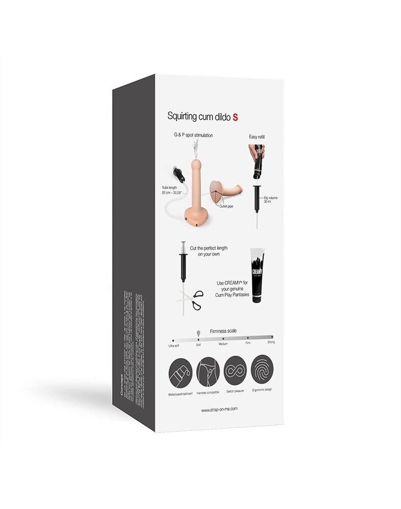 Strap-On-Me Squirting Cum Dildo S - Realistischer Dildo mit Spritzfunktion 17,3 cm Ø3,1 cm