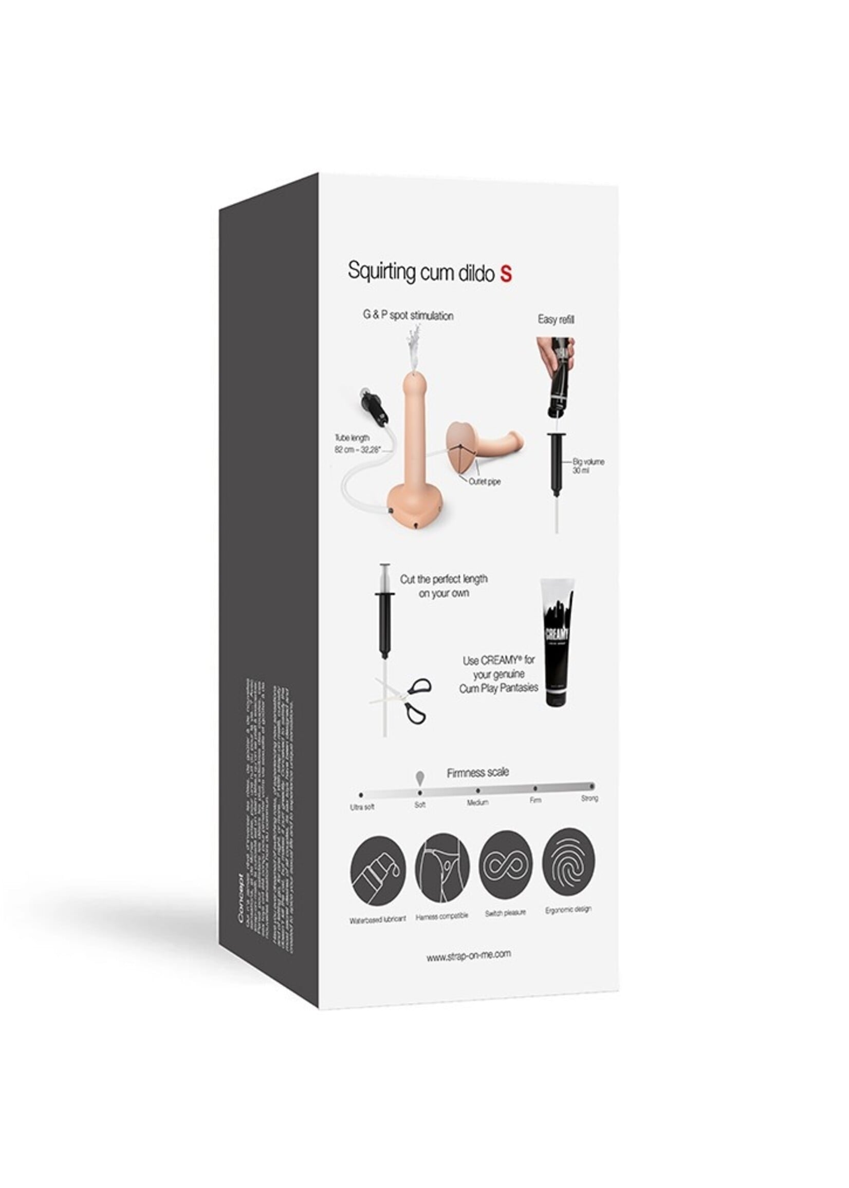 Strap-On-Me Squirting Cum Dildo - Taille S - Ø3.1 x 17.3 cm