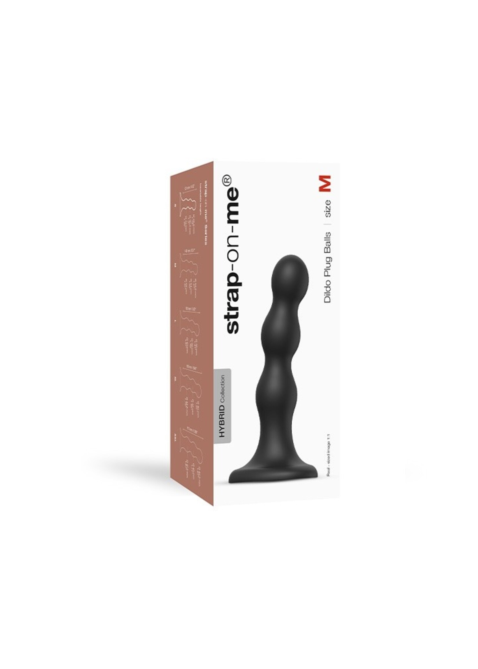 Strap-On-Me Dildo Plug Balls - Taille M - Ø3.6 x 15 cm