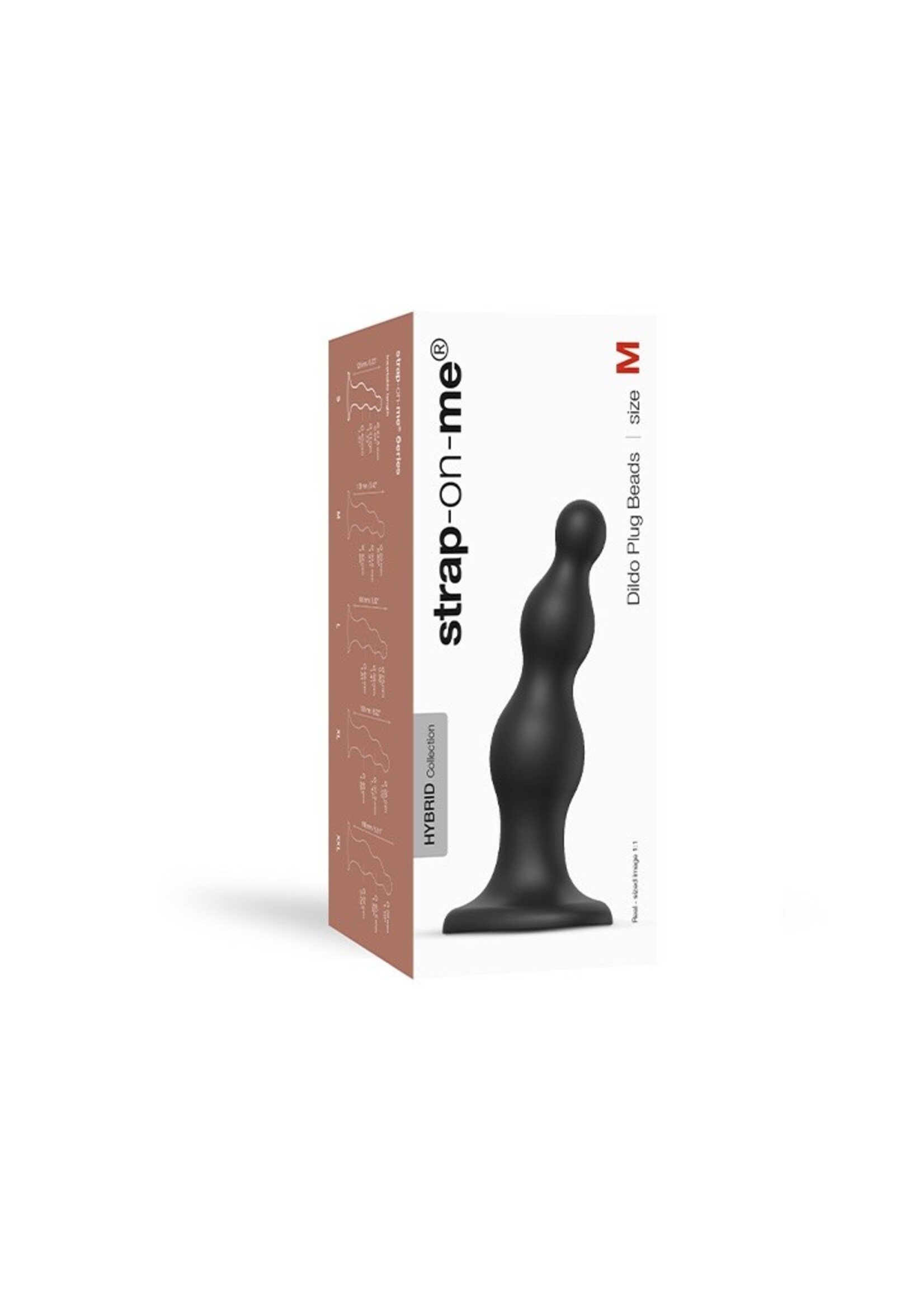 Strap-On-Me Gode Plug Perles - Taille M - Ø2.3 / 3.35 / 4.3 x 15 cm