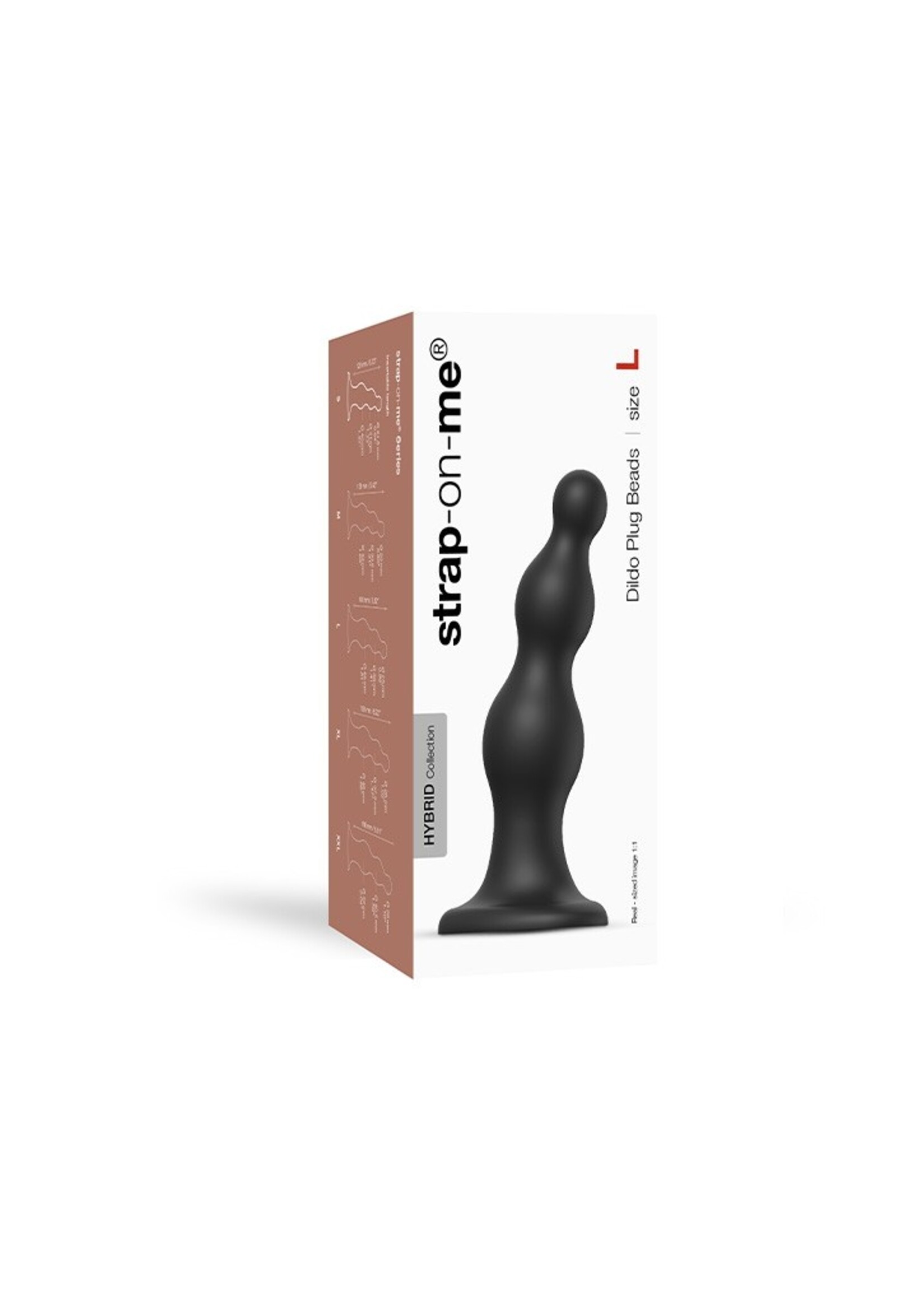 Strap-On-Me Gode Plug Perles - Taille L - Ø2.5 / 3.6 / 4.6 x 16 cm