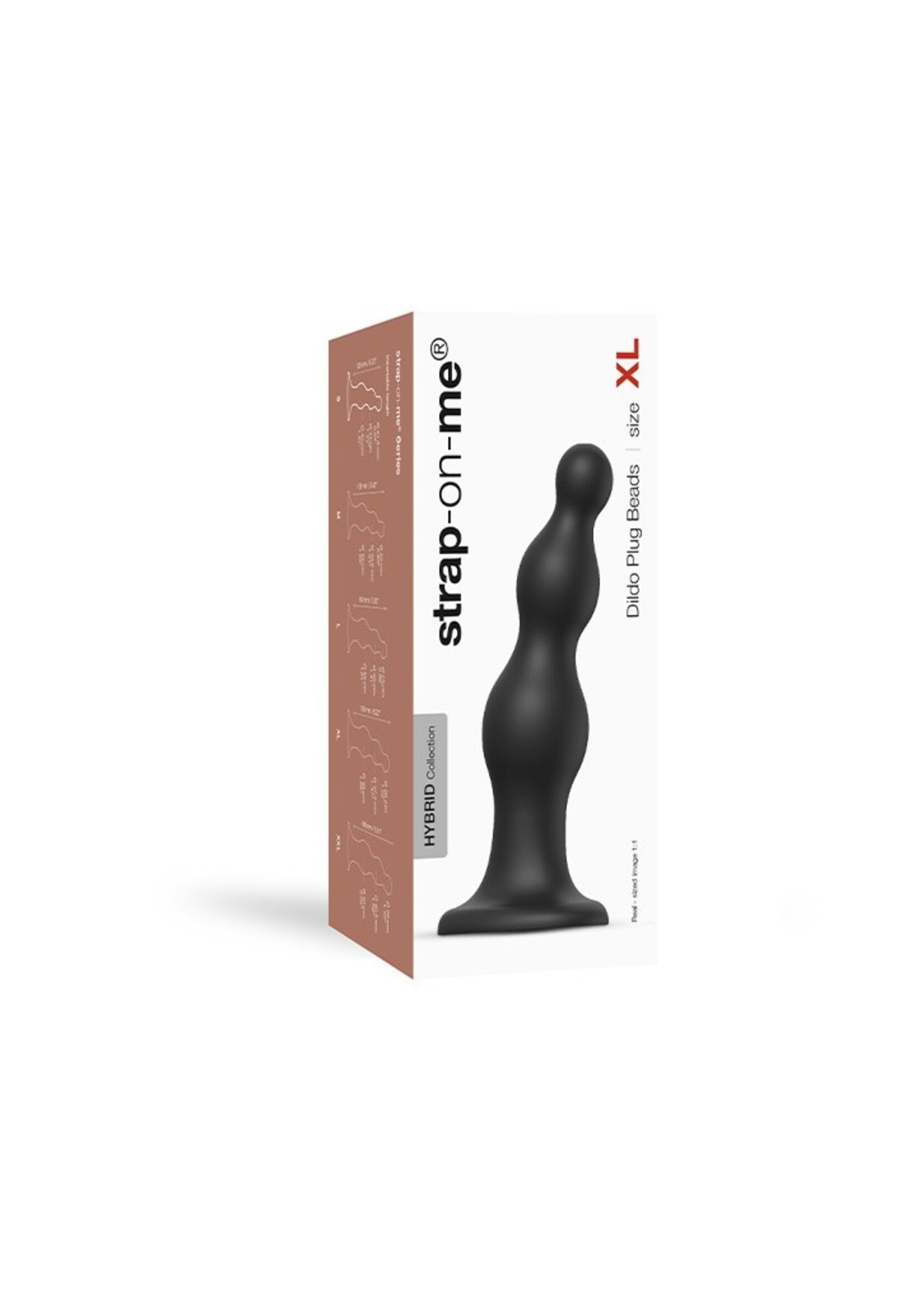 Strap-On-Me Gode Plug Perles - Taille XL - Ø2.6 / 3.75 / 4.8 x 17 cm
