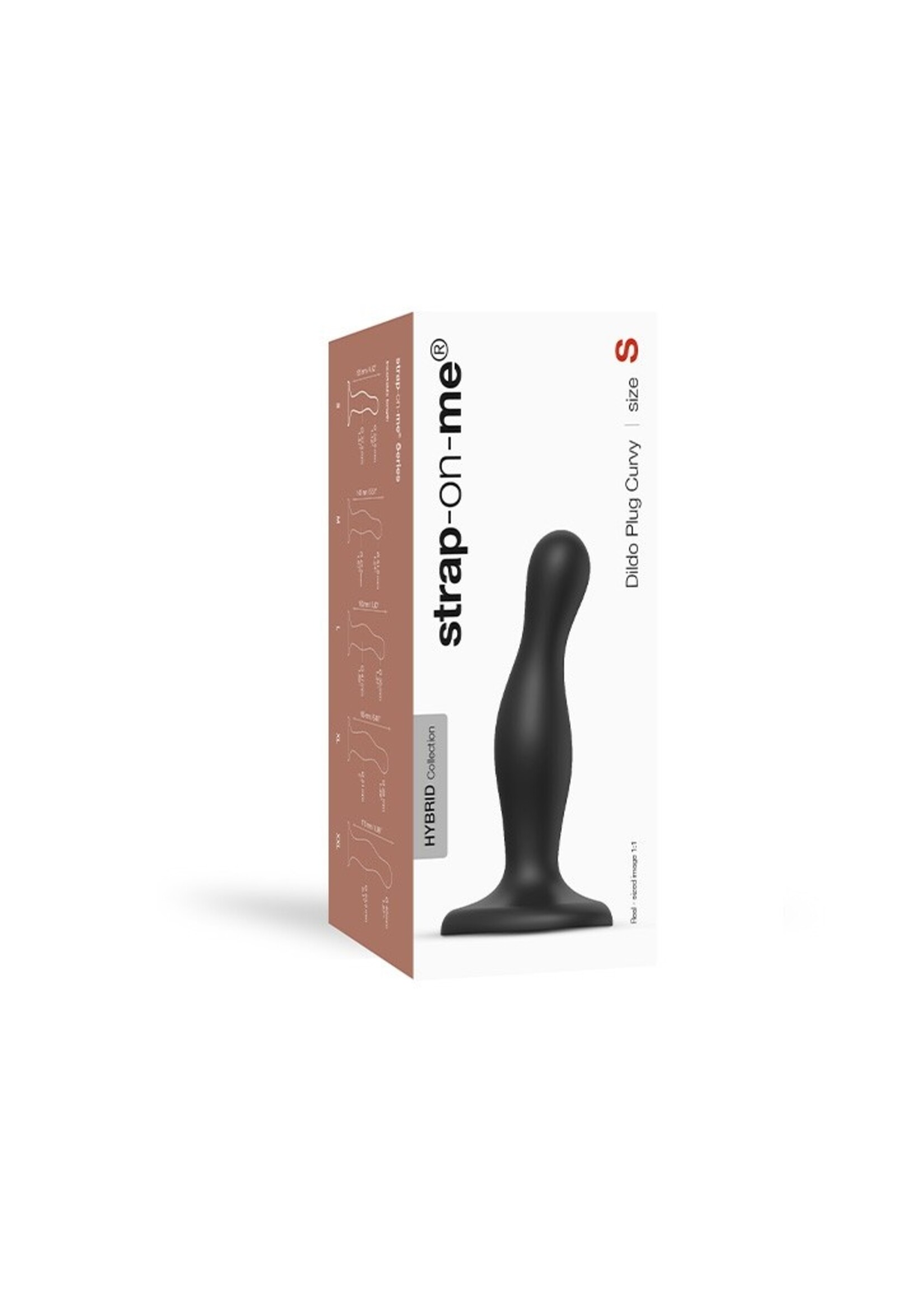 Strap-On-Me Dildo Plug Curvy - Taille S - Ø3.7 x 14 cm