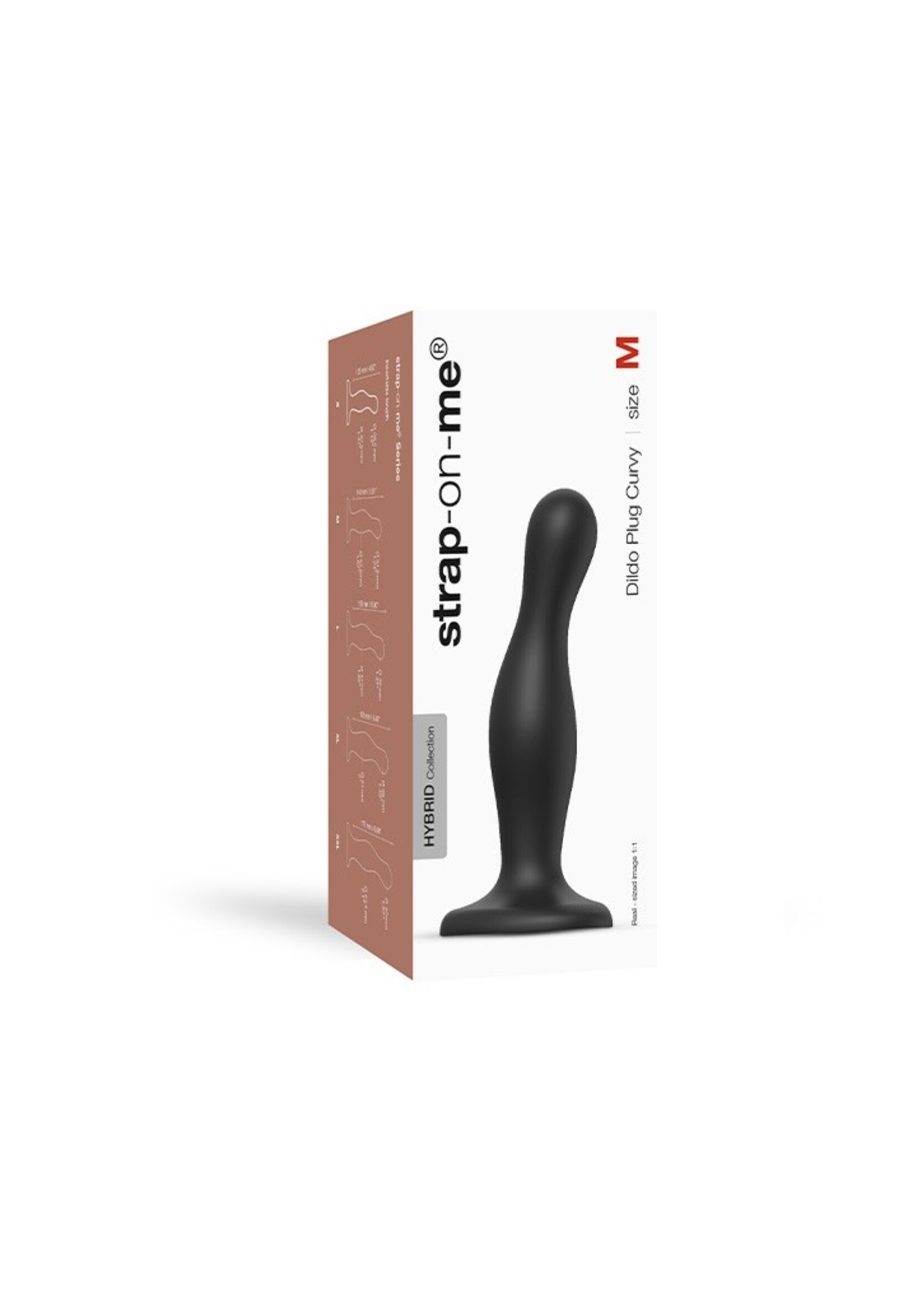 Strap-On-Me Dildo Plug Curvy M - Strap-on Dildo 15 cm Ø4,2 cm mit G-Punkt Stimulation