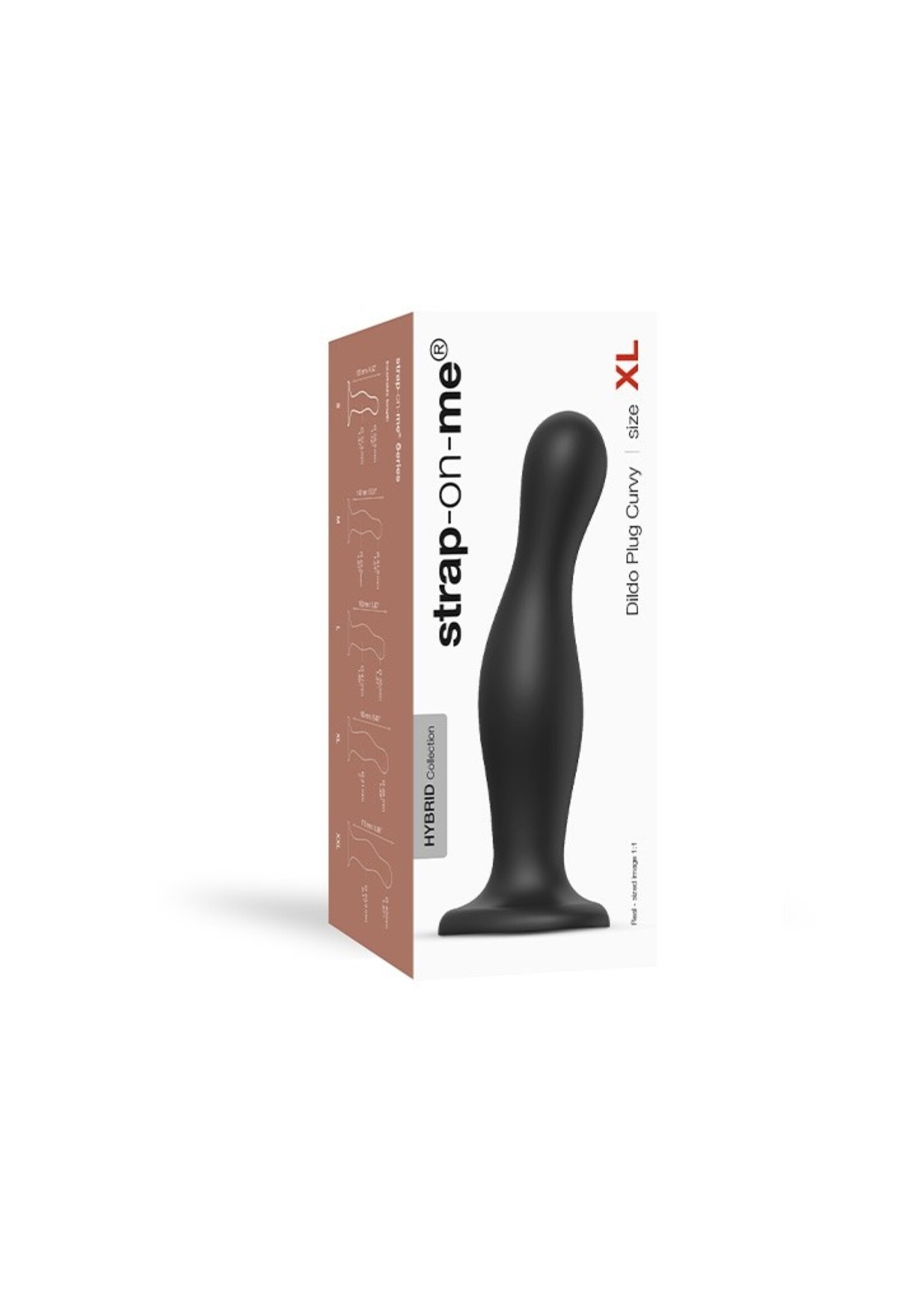 Strap-On-Me Dildo Plug Curvy - Taille XL - Ø5.1 x 18 cm