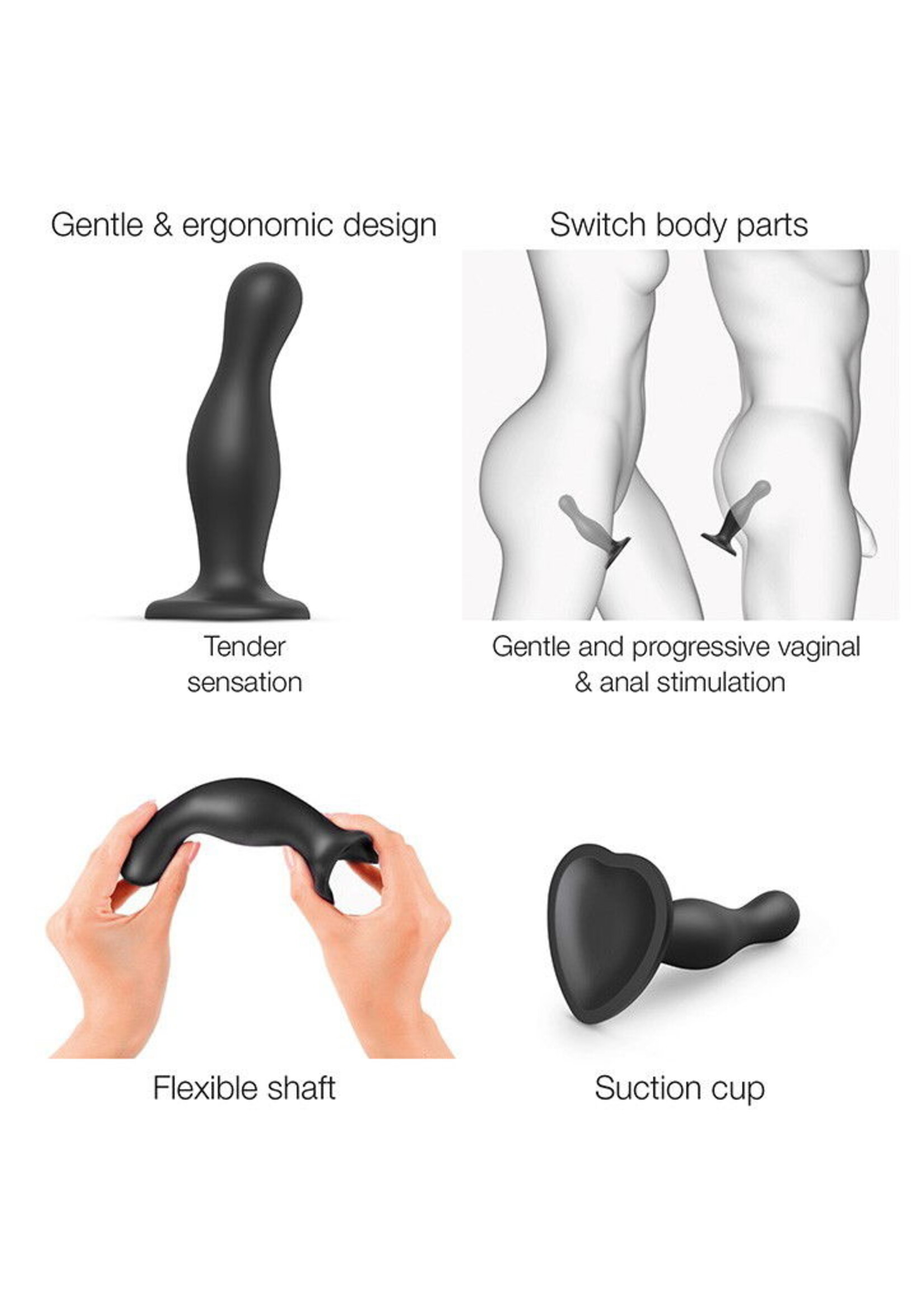 Strap-On-Me Dildo Plug Curvy - Taille XL - Ø5.1 x 18 cm