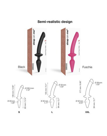 Strap-On-Me Strap-On-Me - Plug-In Switch Semi-Réaliste - Gode & Plug Anal 2-en-1 Taille L - Ø 4.5 x 29 cm Strap-On-Me Strap-On-Me - Plug-In Switch Semi-Réaliste - Gode & Plug Anal 2-en-1 Taille L - Ø 4.5 x 29 cm