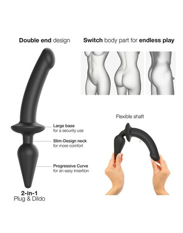 Strap-On-Me Strap-On-Me - Semi-Realistic Switch Plug-In - 2-in-1 Dildo & Butt Plug Size XXL - Ø 5.2 x 31.7 cm Strap-On-Me Strap-On-Me - Semi-Realistic Switch Plug-In - 2-in-1 Dildo & Butt Plug Size XXL - Ø 5.2 x 31.7 cm