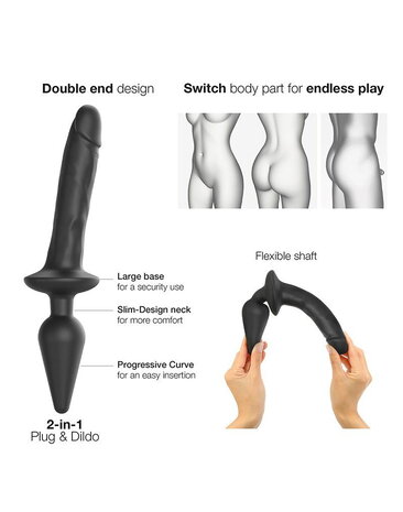 Strap-On-Me Switch Plug-In L - Realistische dildo 15,5 cm Ø3,4 cm met 2-in-1 ontwerp Strap-On-Me Switch Plug-In L - Realistische dildo 15,5 cm Ø3,4 cm met 2-in-1 ontwerp