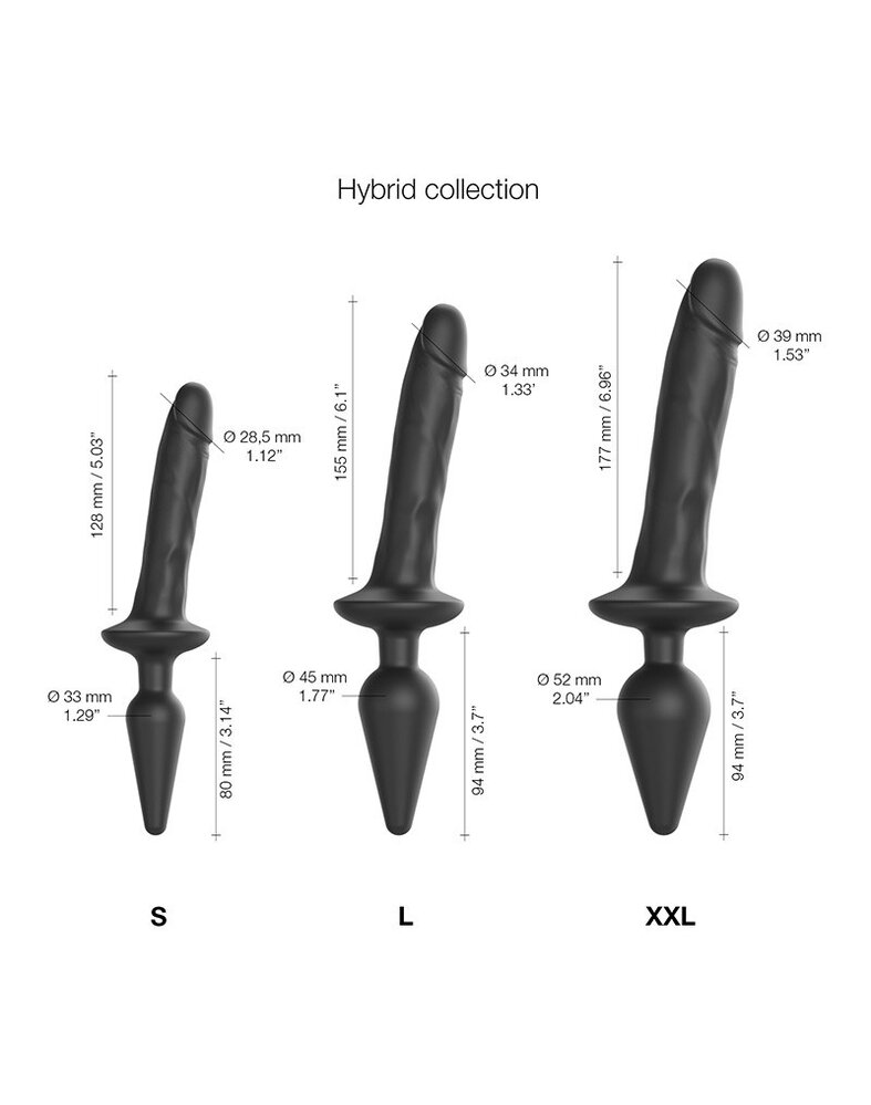 Strap-On-Me Strap-On-Me - Realistic Switch Plug-In - 2-in-1 Dildo & Butt Plug Size XXL - Ø 5.2 x 31.7 cm