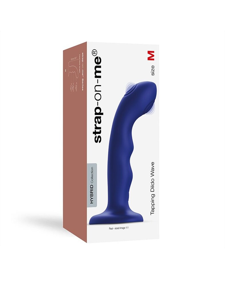 Strap-On-Me Klopfender Dildo Wave M - G-Punkt Dildo 15,3 cm Ø3,7 cm mit Klopffunktion