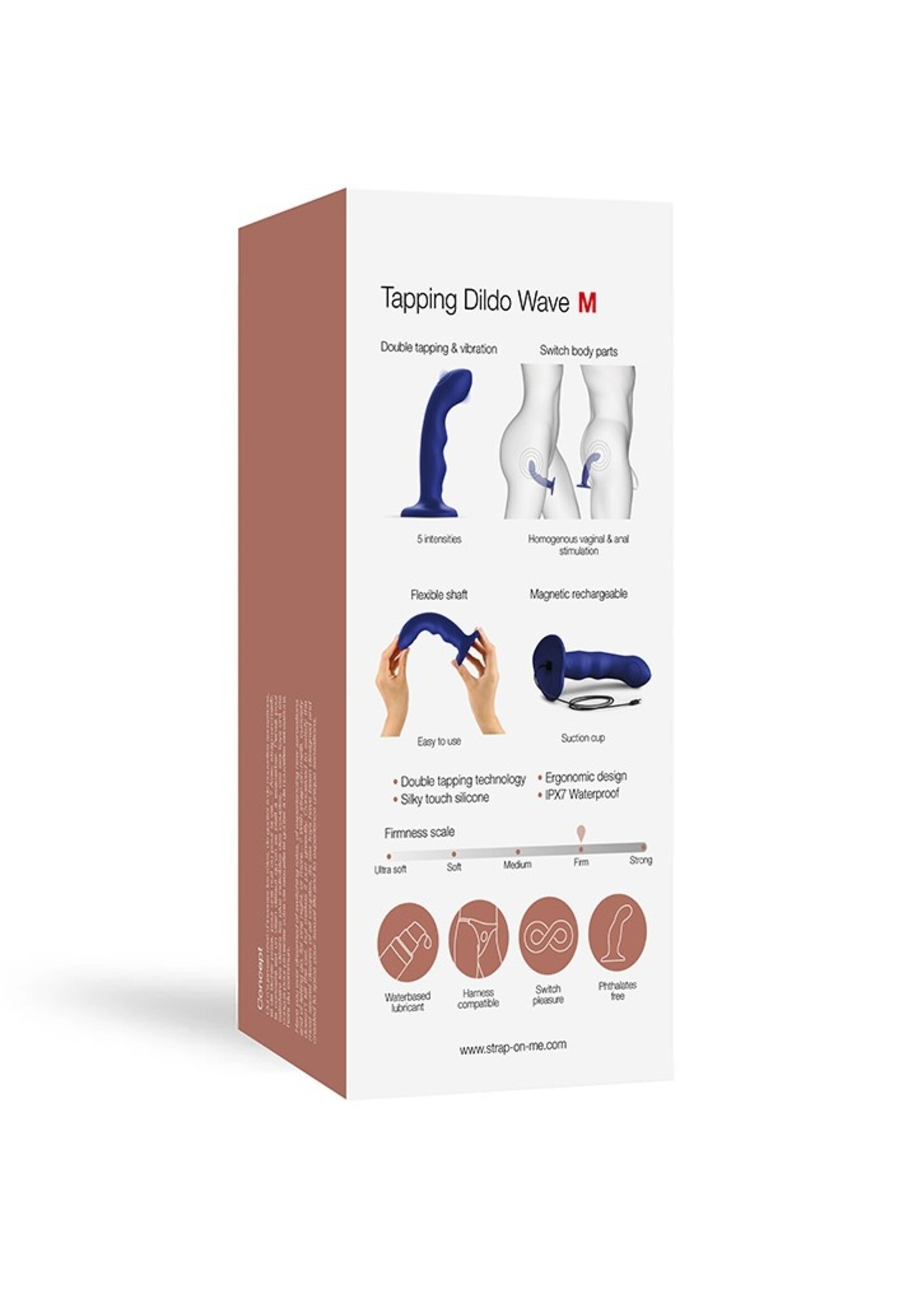 Strap-On-Me Tapping Dildo Wave - Taille M