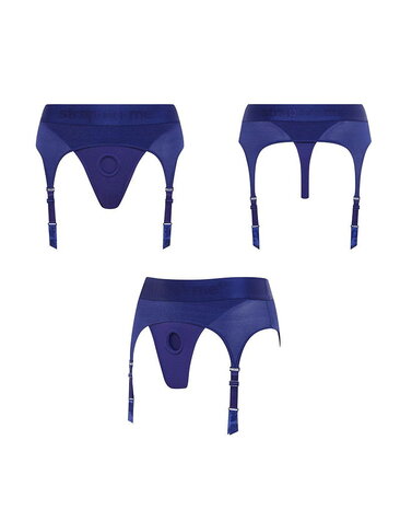 Strap-On-Me Harness Rebel - Harnais Strap-On - Bleu