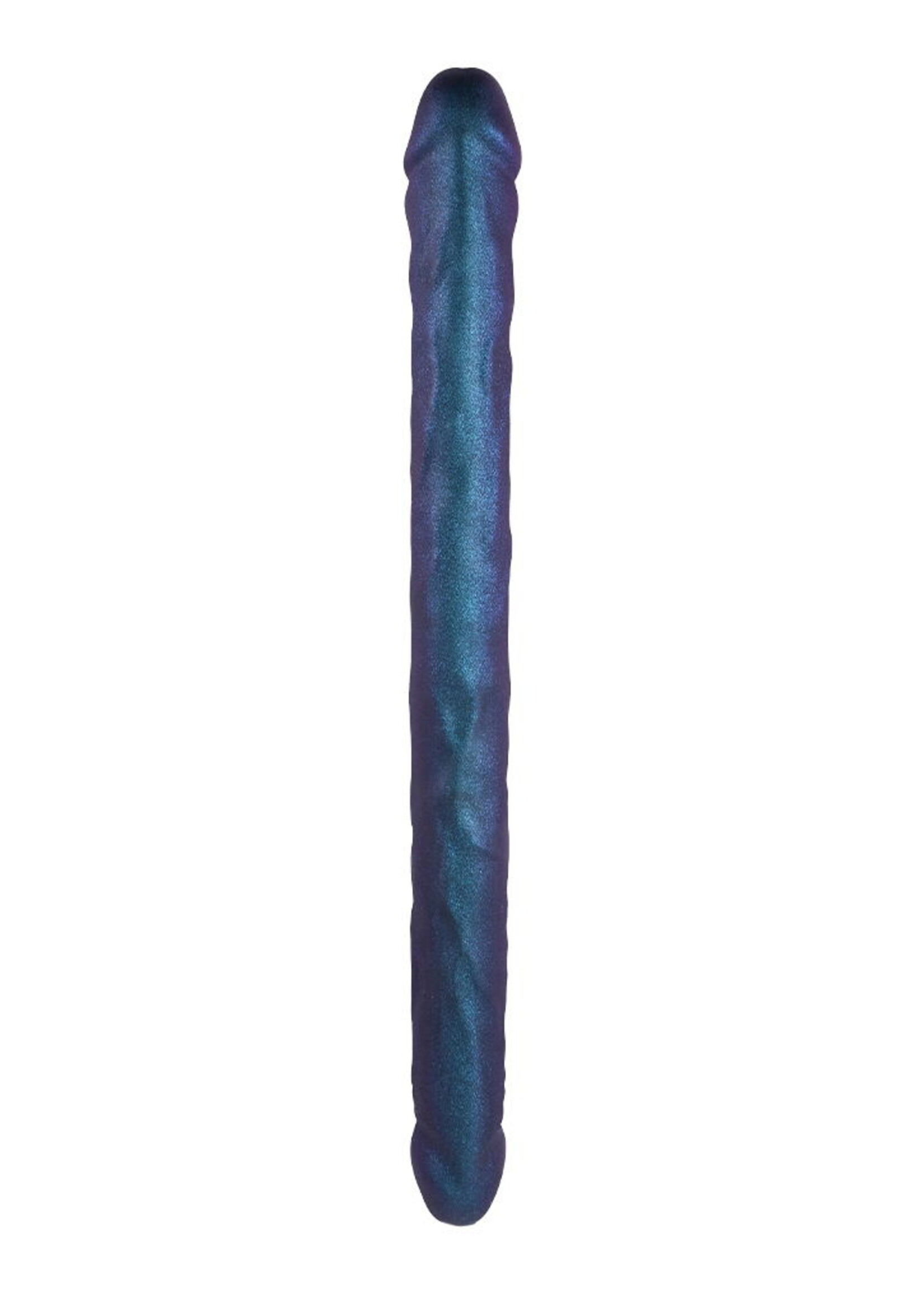 Strap-On-Me Double Dong Dildo Réaliste - Violet Metallic Color