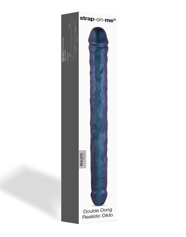Strap-On-Me Strap-On-Me - Double Dong Realistic Dildo - Purple Metallic