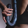 Strap-On-Me Double Dong Dildo Réaliste - Violet Metallic Color