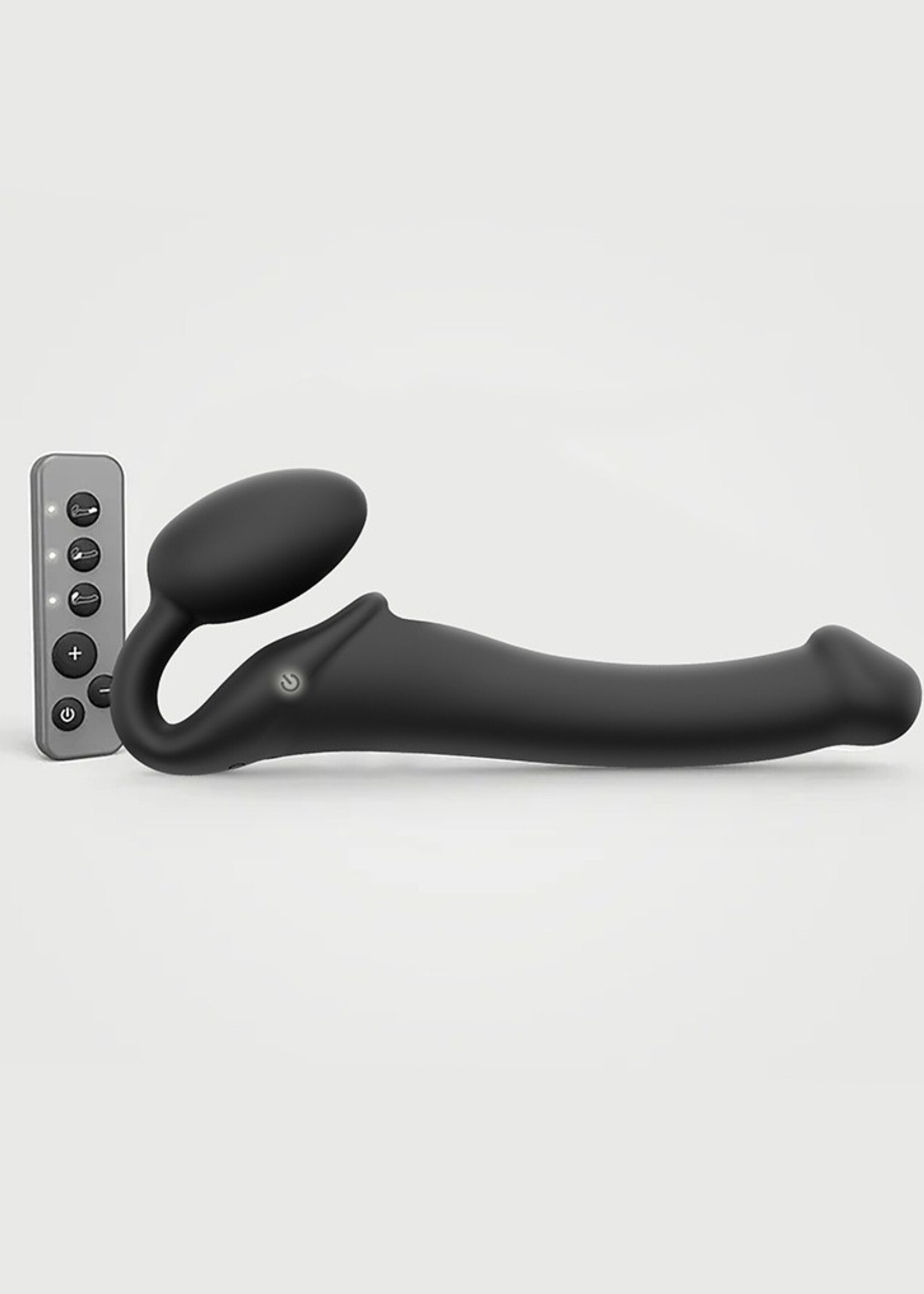 Strap-On-Me Vibromasseur Strap-On Pliable avec Télécommande - Taille M - Ø 3.3 x 18 cm