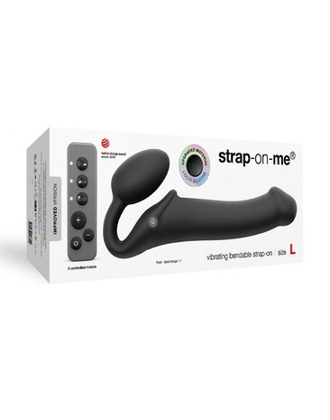 Strap-On-Me Strap-On-Me – Biegsamer Strap-On-Vibrator mit Fernbedienung - Größe L - Ø 3.7 x 19 cm Strap-On-Me Strap-On-Me – Biegsamer Strap-On-Vibrator mit Fernbedienung - Größe L - Ø 3.7 x 19 cm