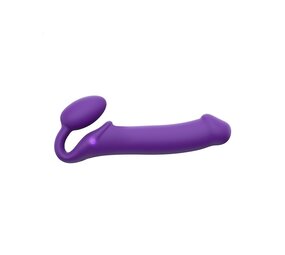 Strap-On-Me Buigbare Strap-On Vibrator met Afstandsbediening Maat XL - Zwart