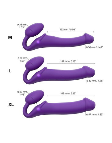 Strap-On-Me Flexibele strap-on vibrator XL - Strapless strap-on vibrator met afstandsbediening Strap-On-Me Flexibele strap-on vibrator XL - Strapless strap-on vibrator met afstandsbediening