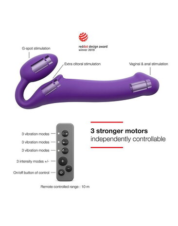 Strap-On-Me Flexibele strap-on vibrator XL - Strapless strap-on vibrator met afstandsbediening Strap-On-Me Flexibele strap-on vibrator XL - Strapless strap-on vibrator met afstandsbediening
