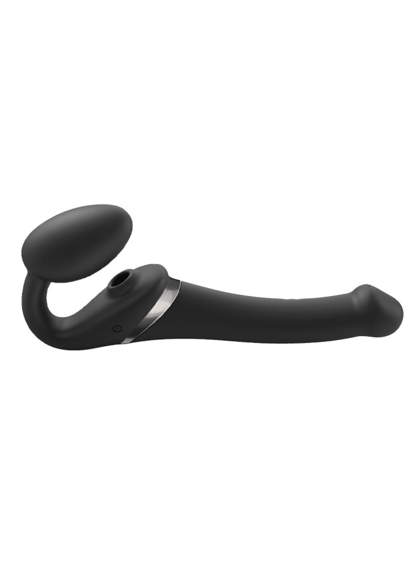 Strap-On-Me Multi Orgasm - Vibromasseur Strap-On avec stimulateur de léchage - Taille S - Ø3.4 x 22.8 cm