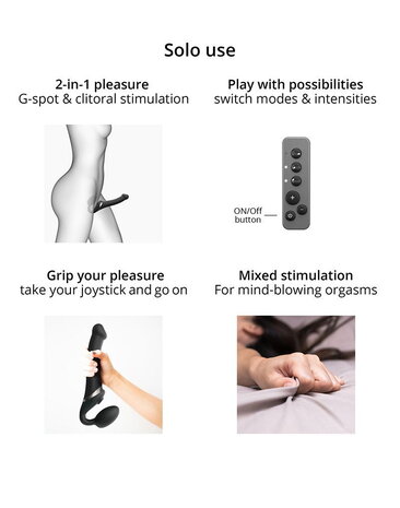 Strap-On-Me Multi Orgasm M - Strapless strap-on vibrator met likstimulator Strap-On-Me Multi Orgasm M - Strapless strap-on vibrator met likstimulator