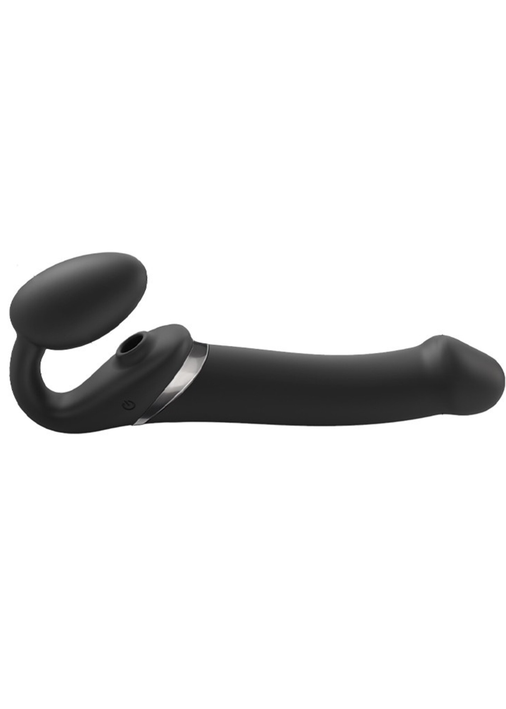 Strap-On-Me Multi Orgasm - Vibromasseur Strap-On avec stimulateur de léchage Taille L - Ø4.2 x 23.8 cm