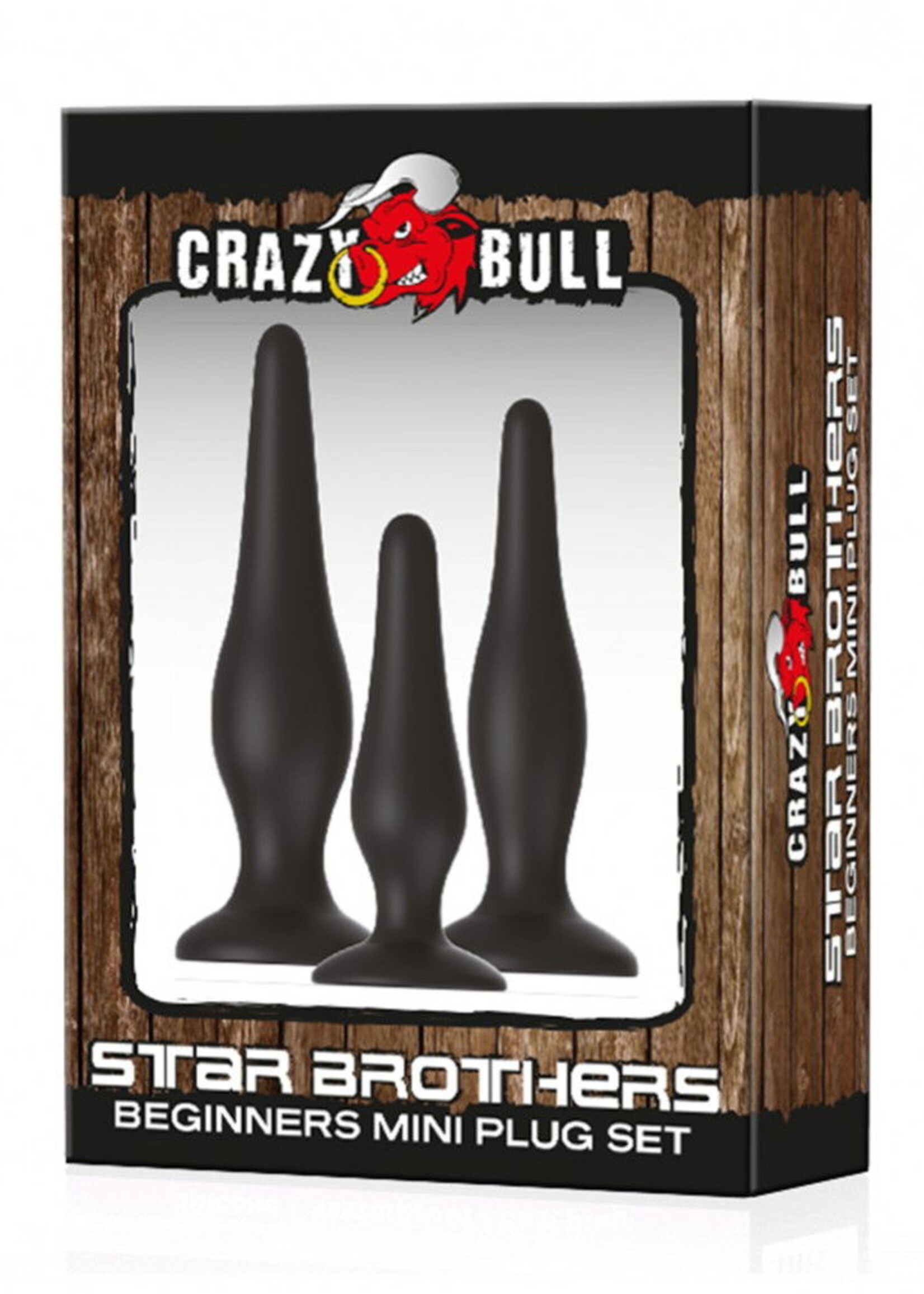 Crazy Bull Star Brothers - Analplug 2,5-3,5 cm Ø und 8,5-13 cm Länge