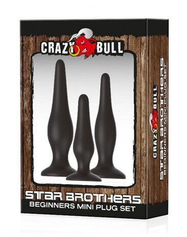 Crazy Bull Star Brothers - Analplug 2,5-3,5 cm Ø und 8,5-13 cm Länge