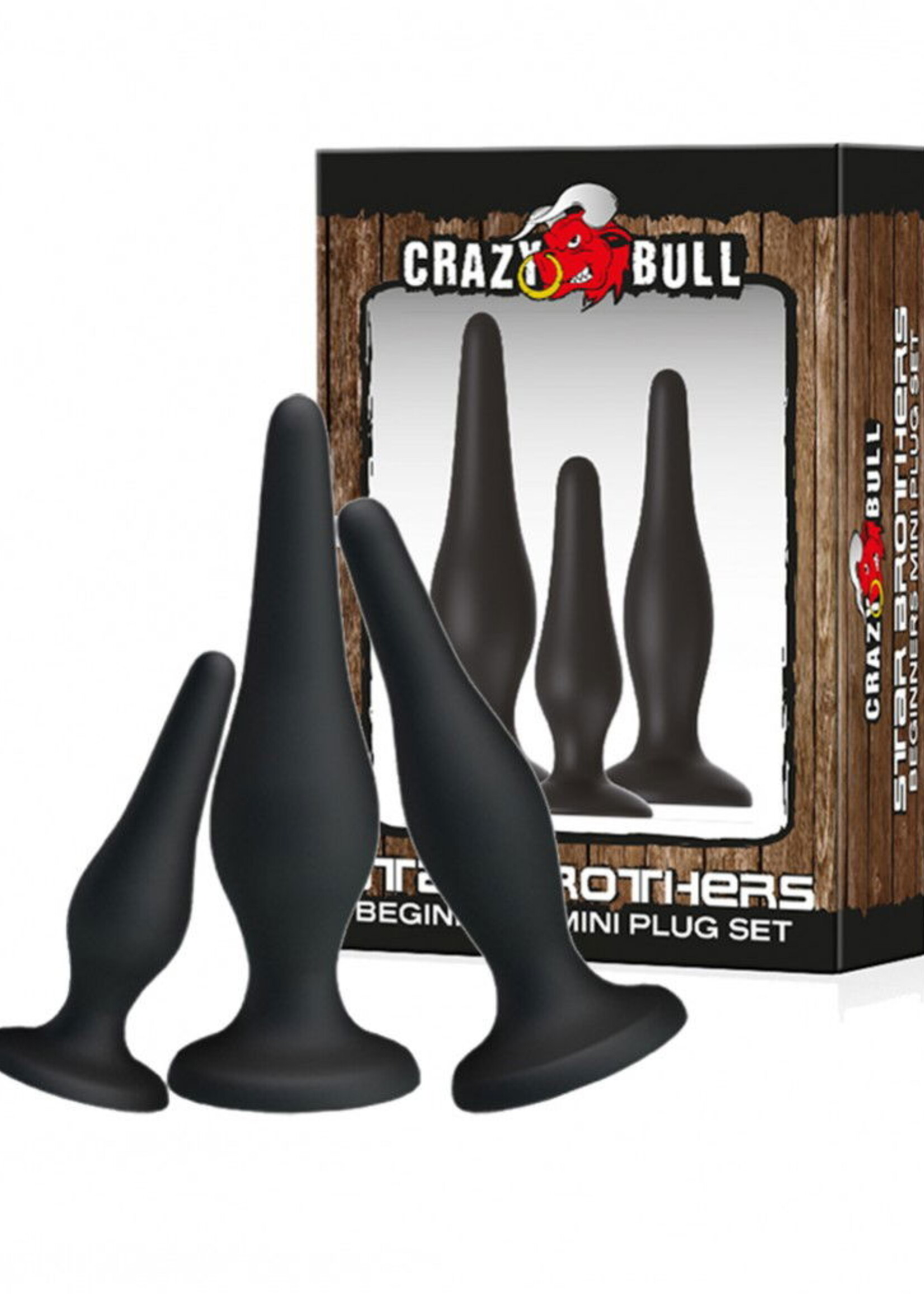 Crazy Bull Star Brothers - Anale plug 2,5-3,5 cm Ø en 8,5-13 cm lengte