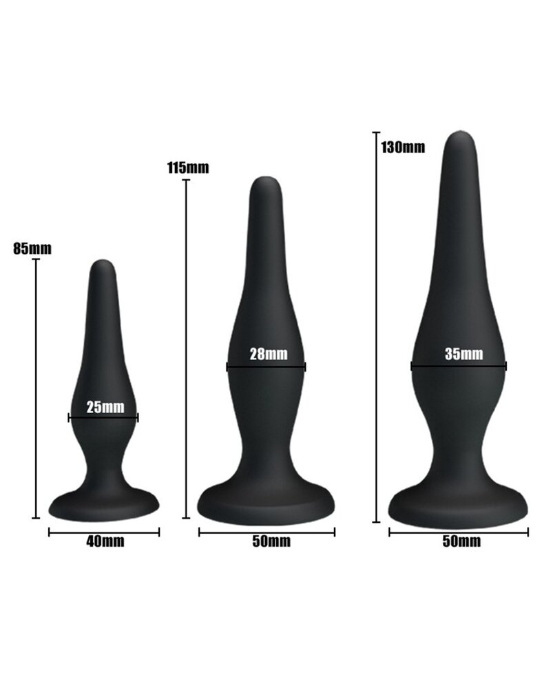 Crazy Bull Star Brothers - Analplug 2,5-3,5 cm Ø und 8,5-13 cm Länge