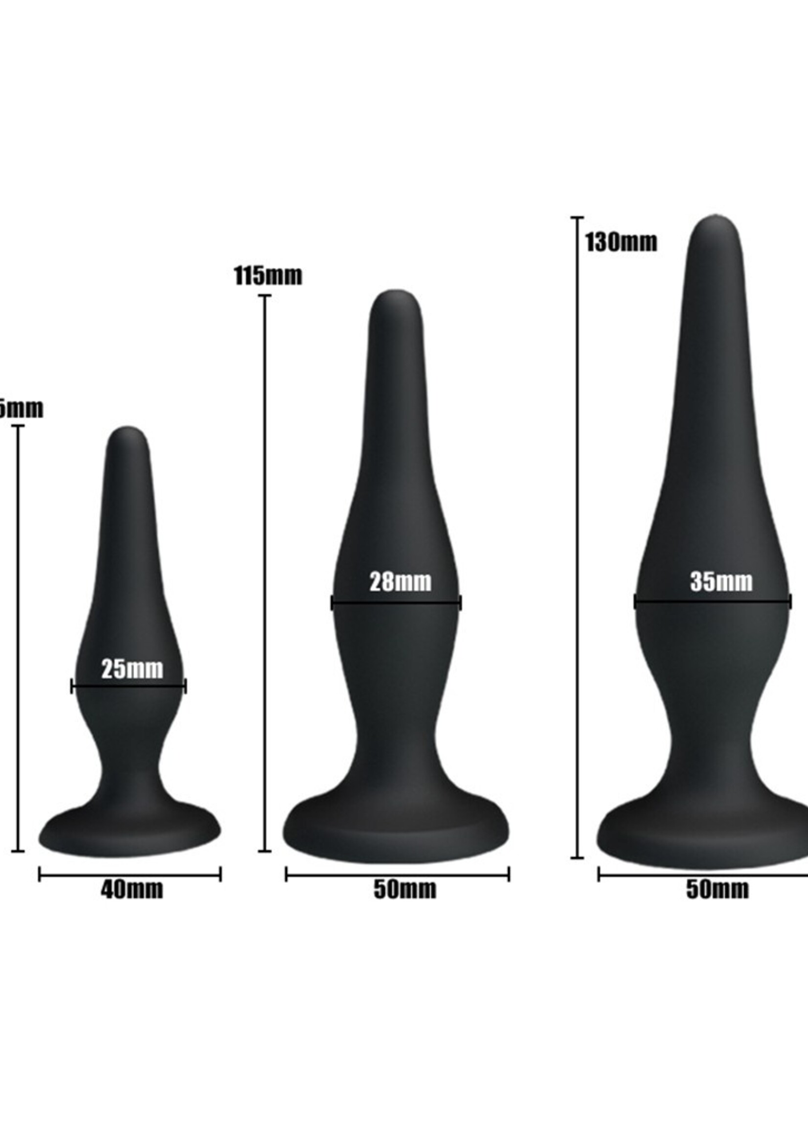 Crazy Bull Star Brothers - Anale plug 2,5-3,5 cm Ø en 8,5-13 cm lengte
